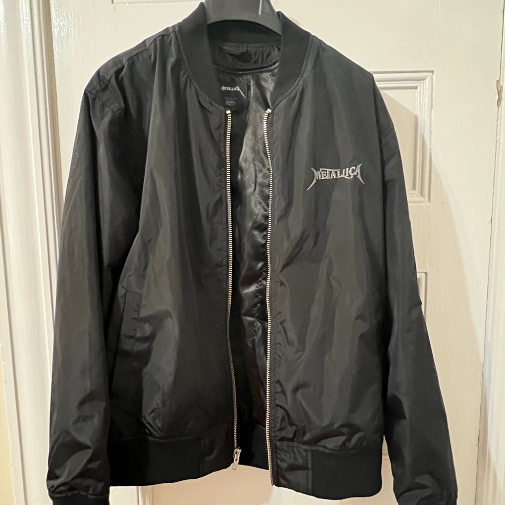RARE ‘Metallica Bomber Jacket with Stand-Up Collar Small Men’s Embroidered